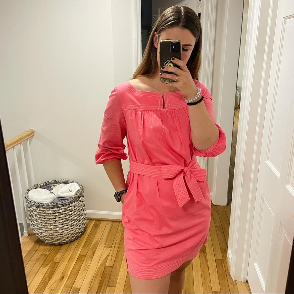 Lilly Pulitzer 💗 coral pink tie waist shift dress